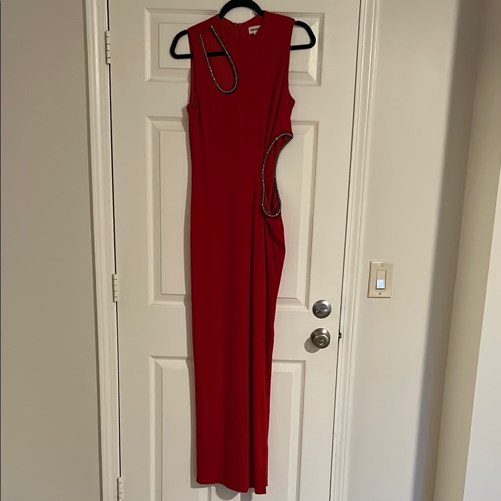 Superdown Red Cut-Out Bodycon Maxi Dress